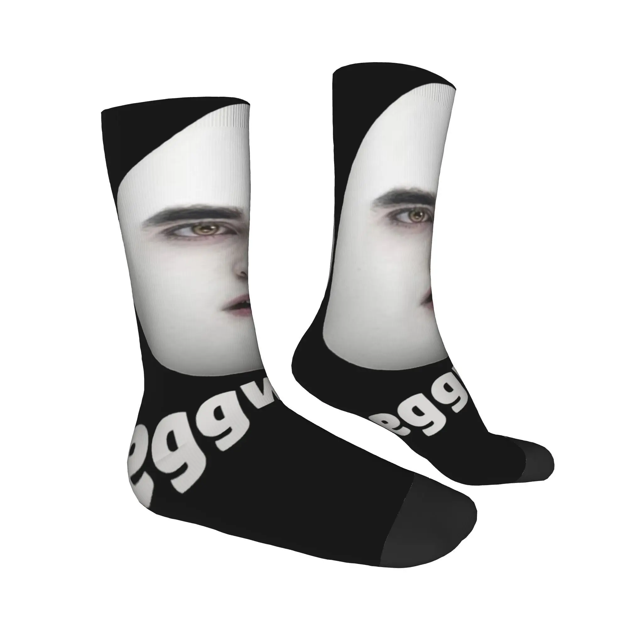 Twilight Eggward Funny Meme Socks for Women Men Breathable Edward Cullen Super Soft Middle Tube Socks Non-slip