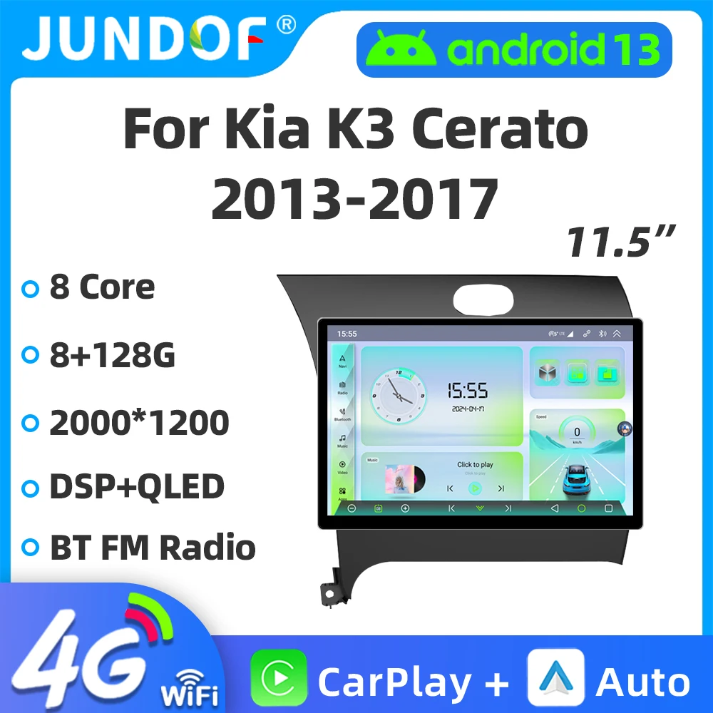 

11.5"inch 2K Android Car Radio For Kia K3 Cerato Forte 2013-2017 Multimedia Video Player GPS Navigation Carplay 2Din Head unit