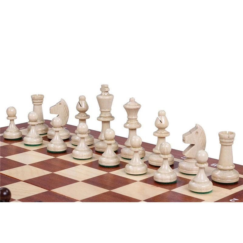 Luxury Wooden Chess Set 35cm Floding Chessboard King Height 65mm Chess Pieces Tournament Chess Game Family Board Game Gift Toy