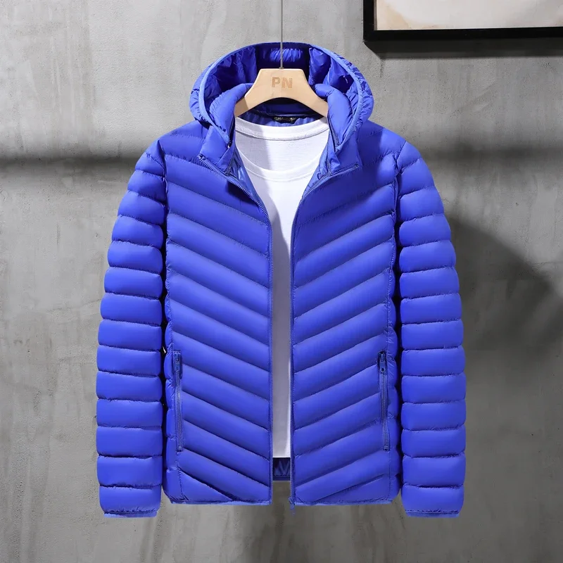 New Mens Thick Warm Plaid Parkas Jacket Windbreaker Overcoat Winter Clothes Windproof Zipper Jackets Male Clothing Winter Jacket