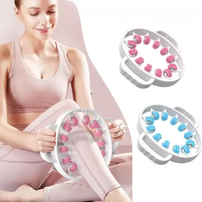 2 In1 Cellulite Massager Manual Muscle Massager Roller for Full Body Neck Shoulder Abdominal Muscle Slimming Relaxation