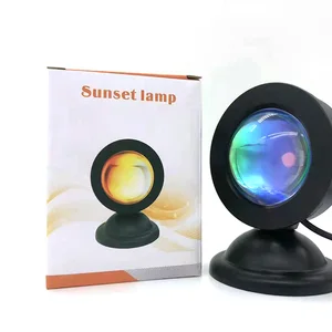 Mini USB Sunset LED LED -Projektor Nachtlicht 16 Farben Schalter Regenbogen Atmosphäre Haus Schlafzimmer Hintergrund Wanddekoration Geschenk 8 Hauptverkäufe Abajur Switch - №6