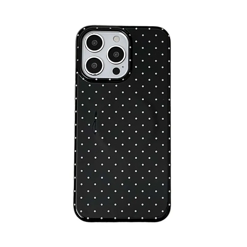 Funda de moda con puntos circulares para iPhone 17 Air 16 15 14 13 12 11 Pro Max 14 Plus 16E, cubierta de PC suave con acabado brillante 5