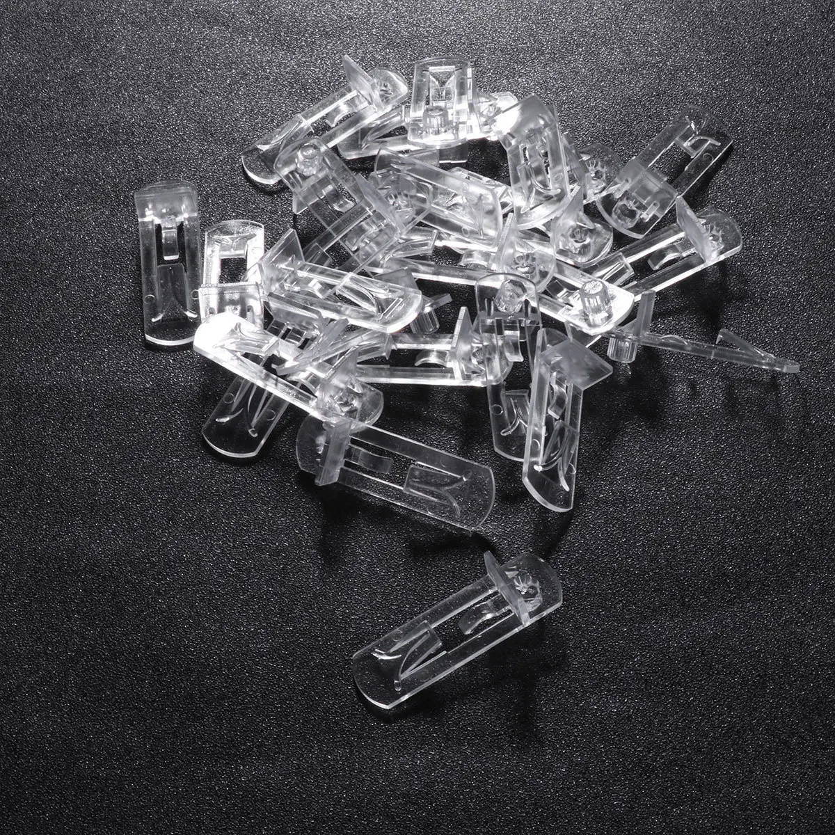 

30Pcs Shelf Support Peg Transparent Locking Plastic Pins Easy Install Smooth Surface for Closet Bookcase Cabinet Pantry