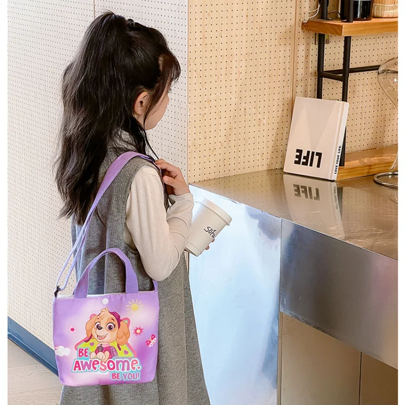 PAW Patrol Anime Umhängetasche Niedlicher Welpe Charakter Chase Marshall Kinder Einzelne Umhängetaschen Cartoon Lässige Canvas Handtasche