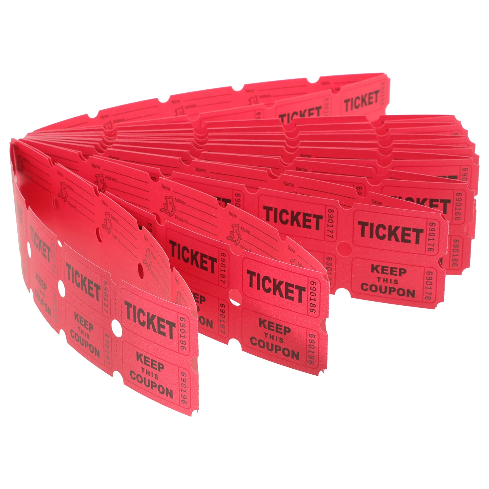 100 Pcs Portable Rides Lottery Tickets Raffle Child Travel Carnival Decorations Carnvival Paper Universal for