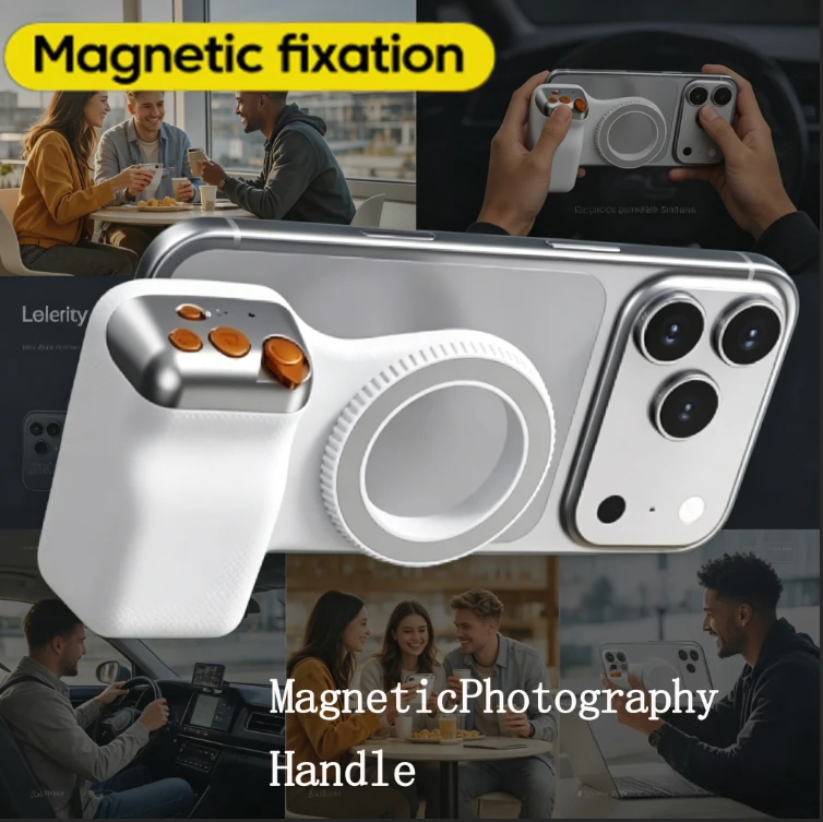 Magnetic cell phone camera Shoot Hand grip smart phone holder Shooting Aid Remote Control Handle for Iphone HUAWEI SAMSUNG Phone