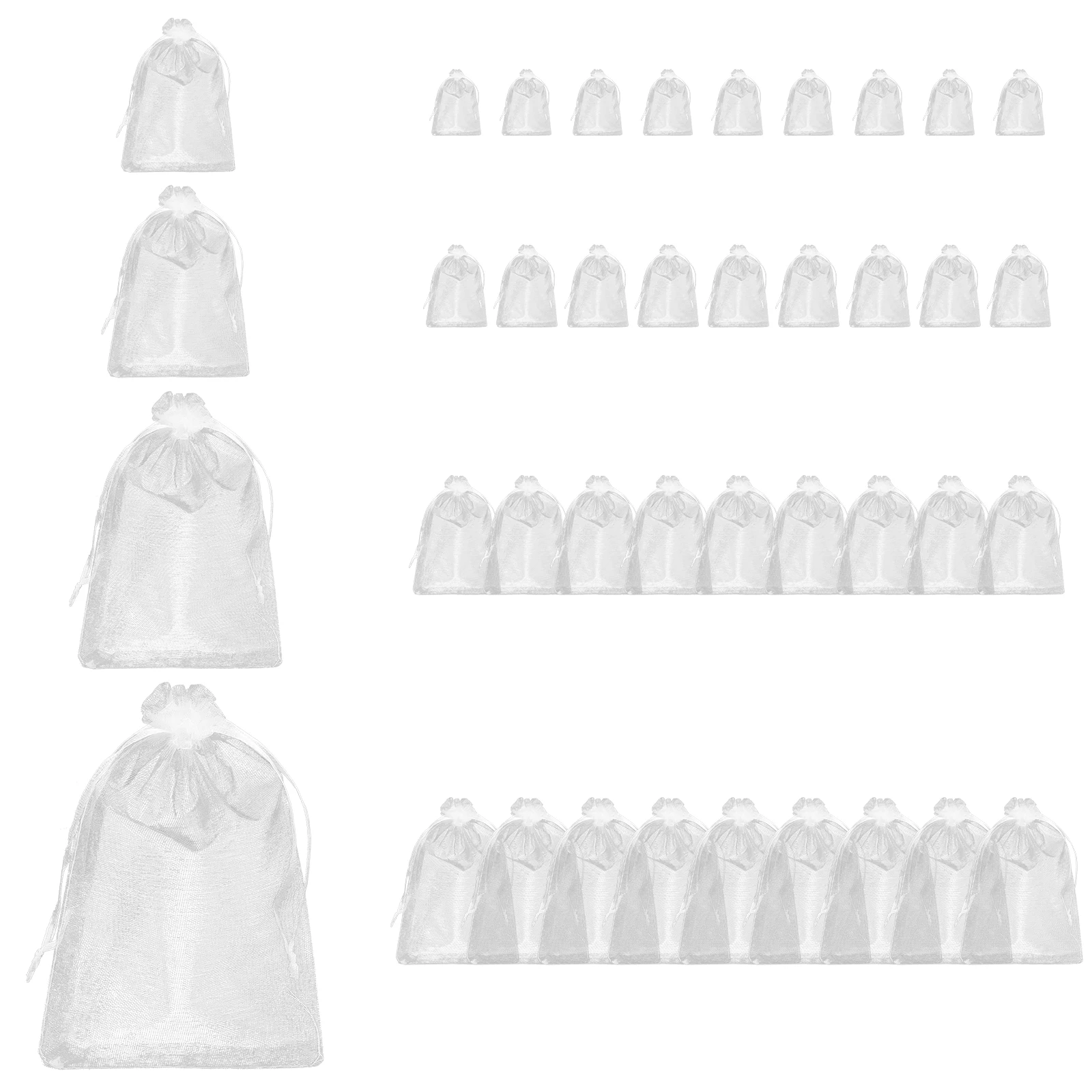 

50pcs Bird Proof Fly Proof Mesh Bags 10x15cm 20x30cm 15x20cm 30x40cm Fruit Protection Garden Netting Plant Cover