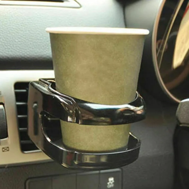 1pc Cup Holder Black Outlet Water Bottle Air Vent Auto Can Drink Interior Organizer Accessory Practical Useful