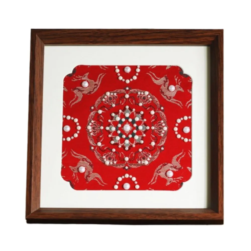 

Creative Pearl Painting Frame Handmade Simulated Pearl Picture Frame Painting Song Jin Fabric Decorative
