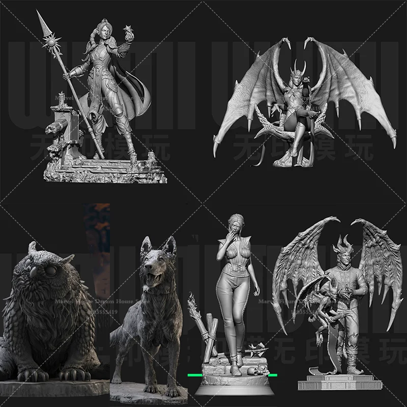 1/24 1/18 Scale DIY Self-assembled GK 3D Resin Un-panited Doll White Model  Ancient Magic Hidden Cults And Conflicting Factions