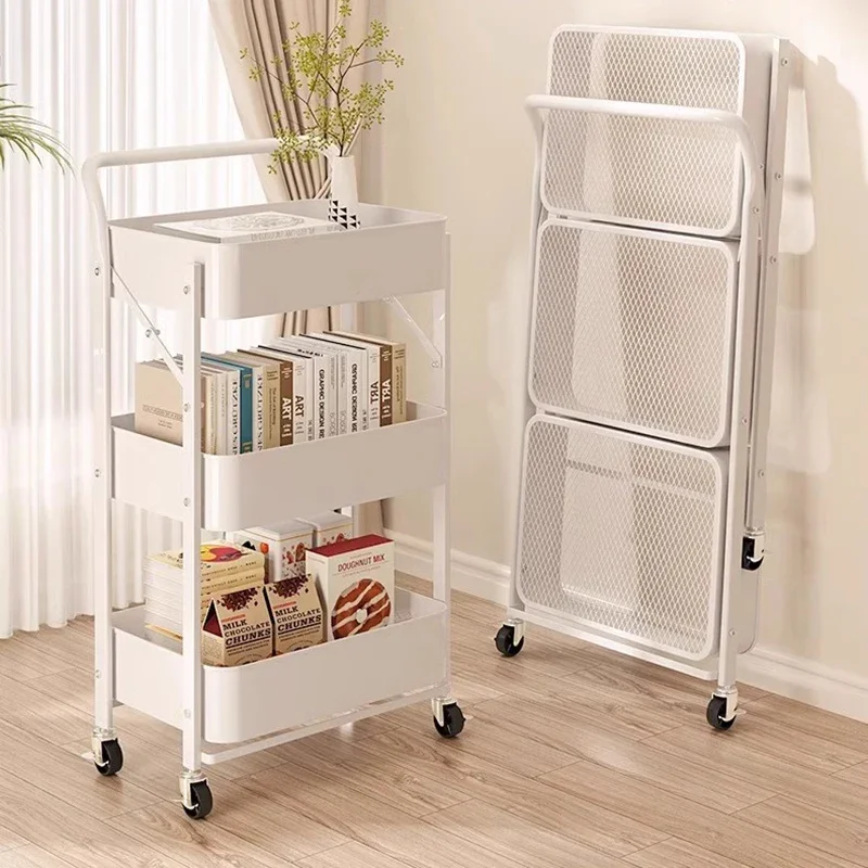 

Shelf Wheel Rack Portable Cart Multi-purpose Wheels Kitchen Storage Organizer Utility Kitchens Trolley Accessories Food LT