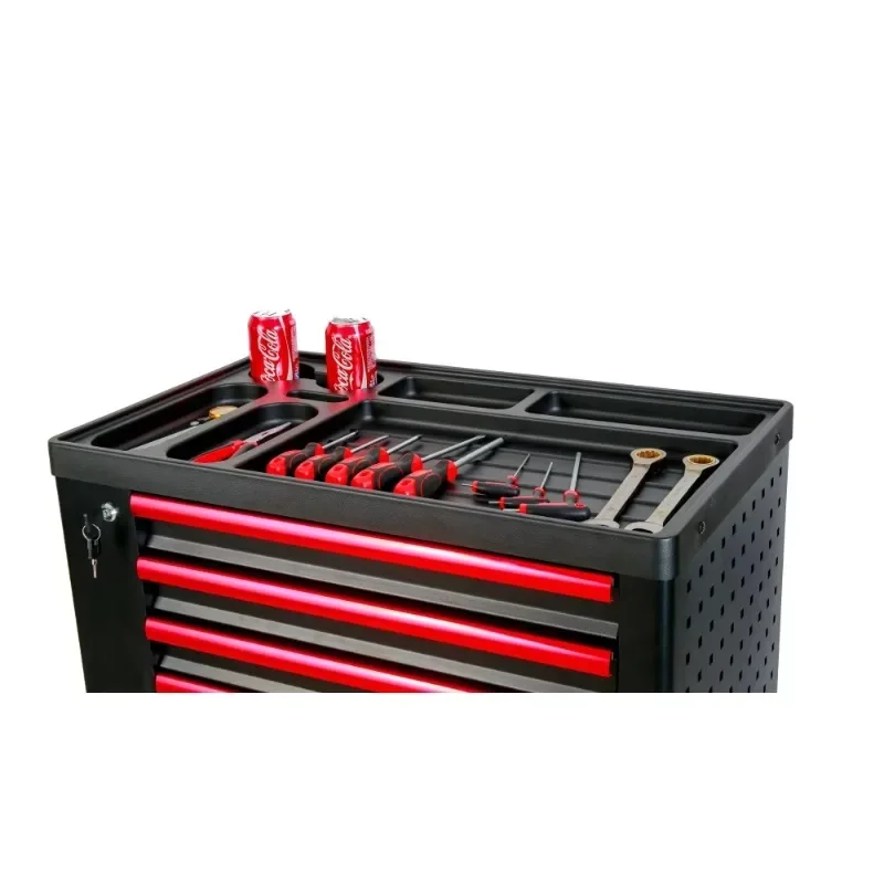 7 Drawer Tool Box 5 Layer 168pcs CRV Hand Tools Sets Workshop Garage Storage Car Repair Cabinet Trolley