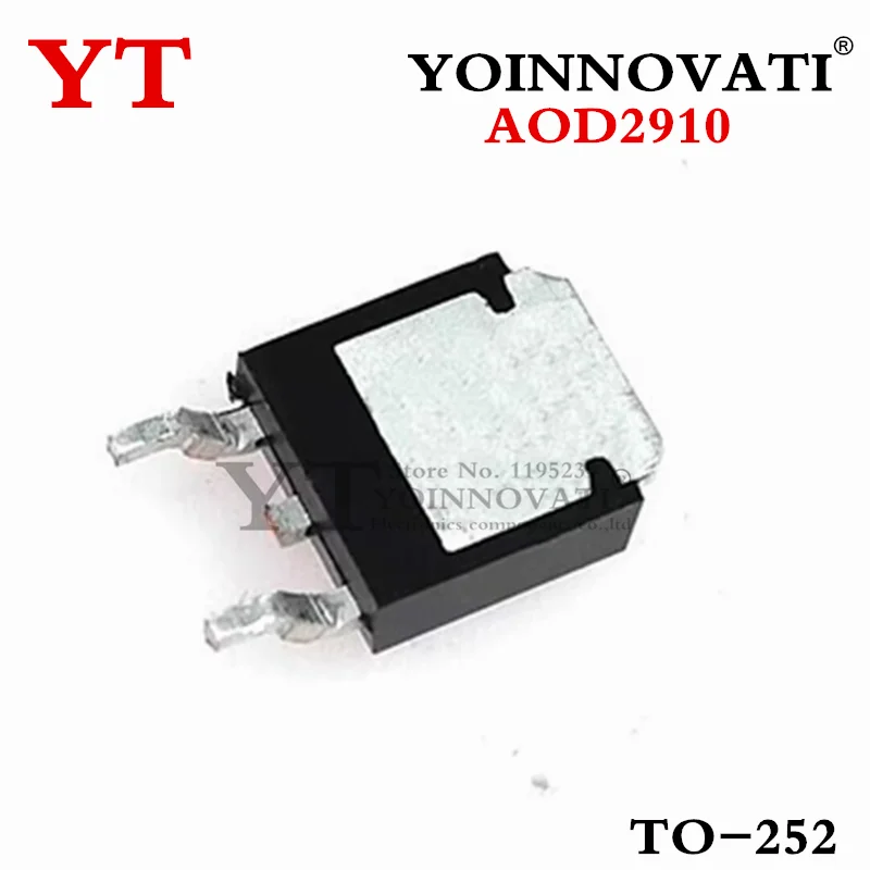 10Pcs/lot AOD2910 D2910 31A 100V TO-252