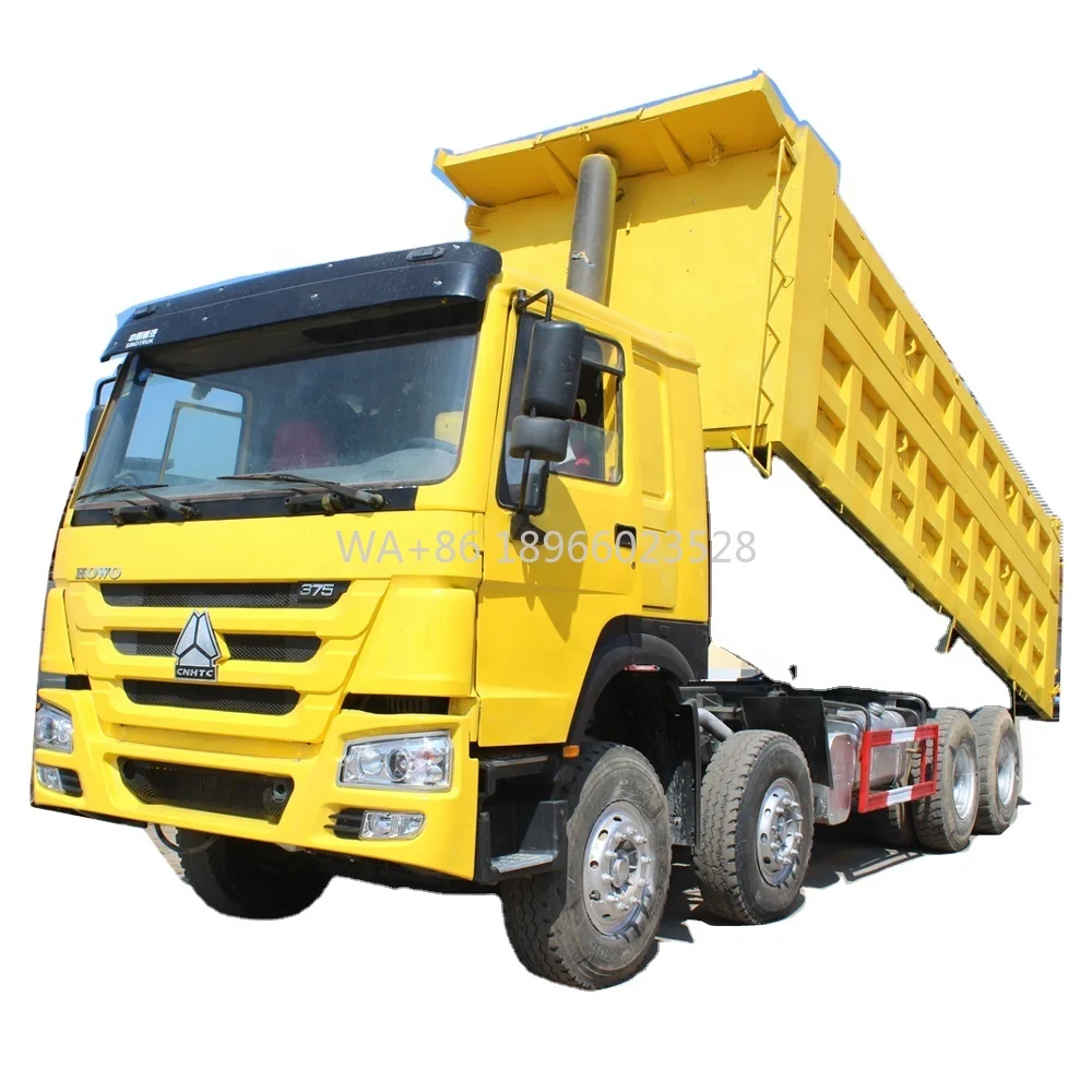 SINOTRUK HOWO-7 12 Rodas 30 Metros Cúbicos Caminhão Basculante 40 Ton Capacidade Euro 2 Emissão Combustível Diesel Configuração 8x4 Esquerda