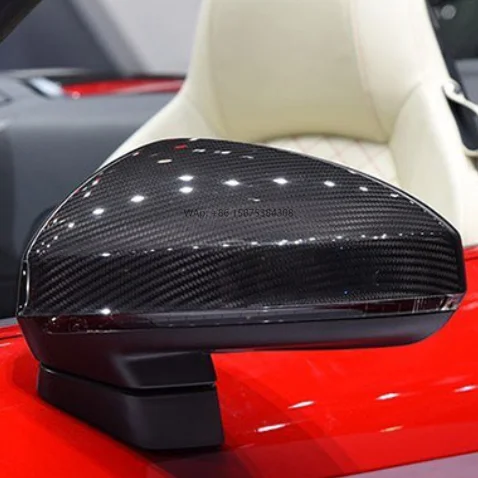 

Dry Carbon Fiber Mirror Cover forNEW TT TTS R8 MK3 2015+ Replacement Without Land Assist Side Mirror Cover