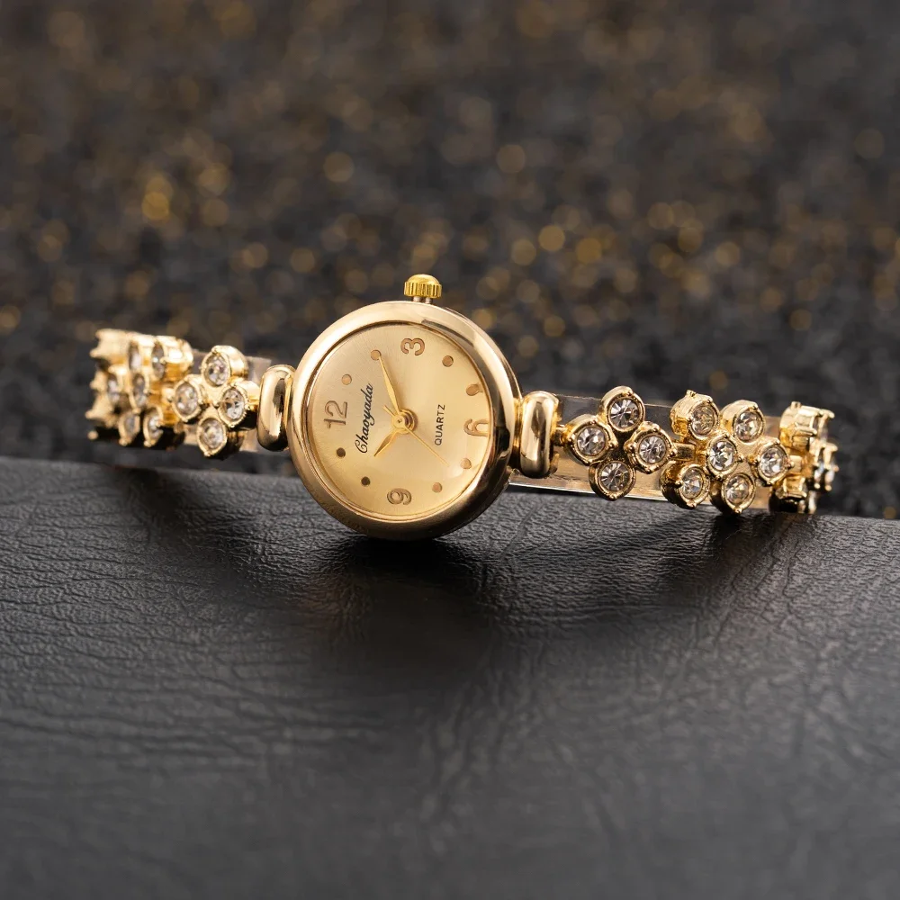ساعات نسائية ماركة فاخرة كريستال سوار ساعة معصم بسيطة موضة حجر الراين السيدات ساعة كوارتز Reloj Mujer Montre فام #5