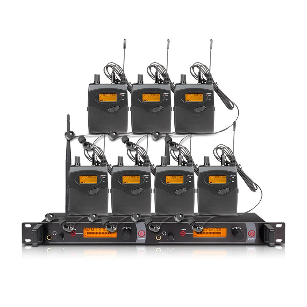 SM-2050 Professional In-Ear Monitor System 2-Channel Multi-Bodypack Monitor with In-Ear Wireless Monitor for Stage Dedicated