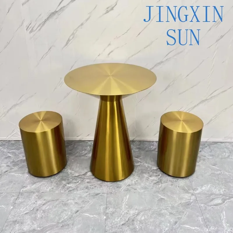 Italian Simple Living Room Tapered Corner Titanium Stainless Steel Edge for Hotel Lobby and Clubhouse Furniture