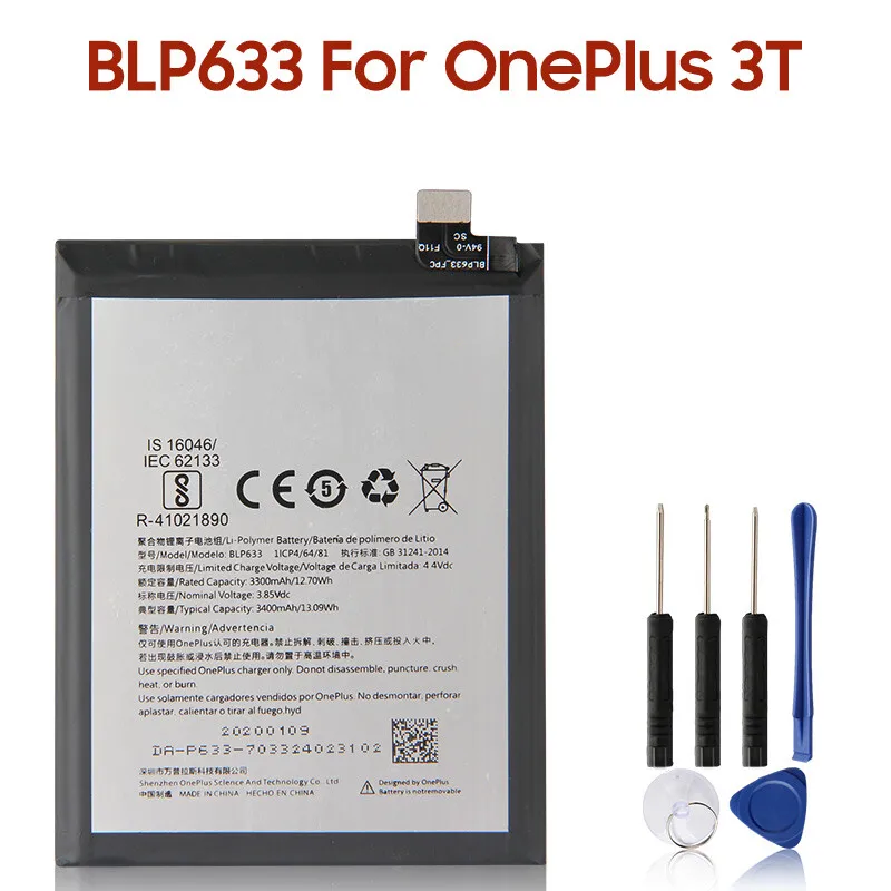 NEW Replacement Battery BBLP633 For OnePlus 3T A3010 3400mAh