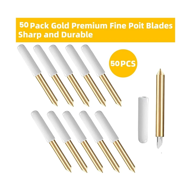 50 Pcs Premium Fine Point Blades For Cricut Maker 3/Maker/Explore 3/Explore Air 2/Air/One/Venture,Replacement Blade