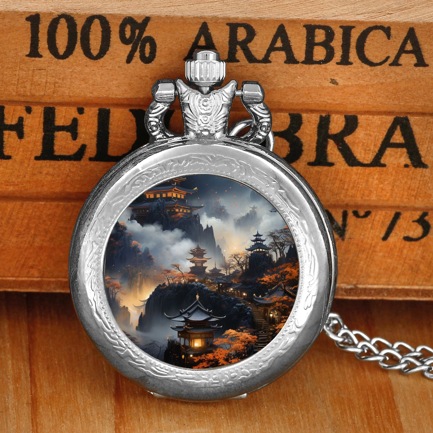 

Popular Anime Theme Design Vintage Quartz Pocket Watch for Women Men Necklace Pendant Clock Chain Kids Pocket Watch Special Gift