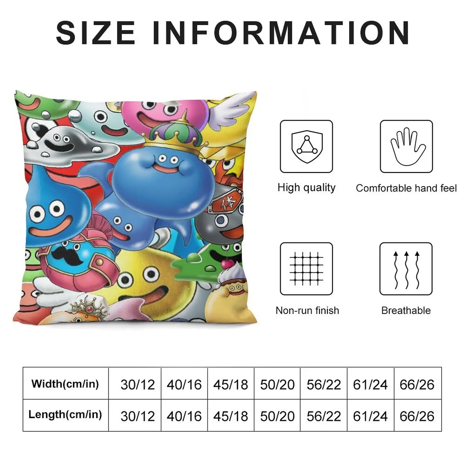 Dragon Quest Slimes Throw Pillow Decorative Cushion Cushions For Children pillow