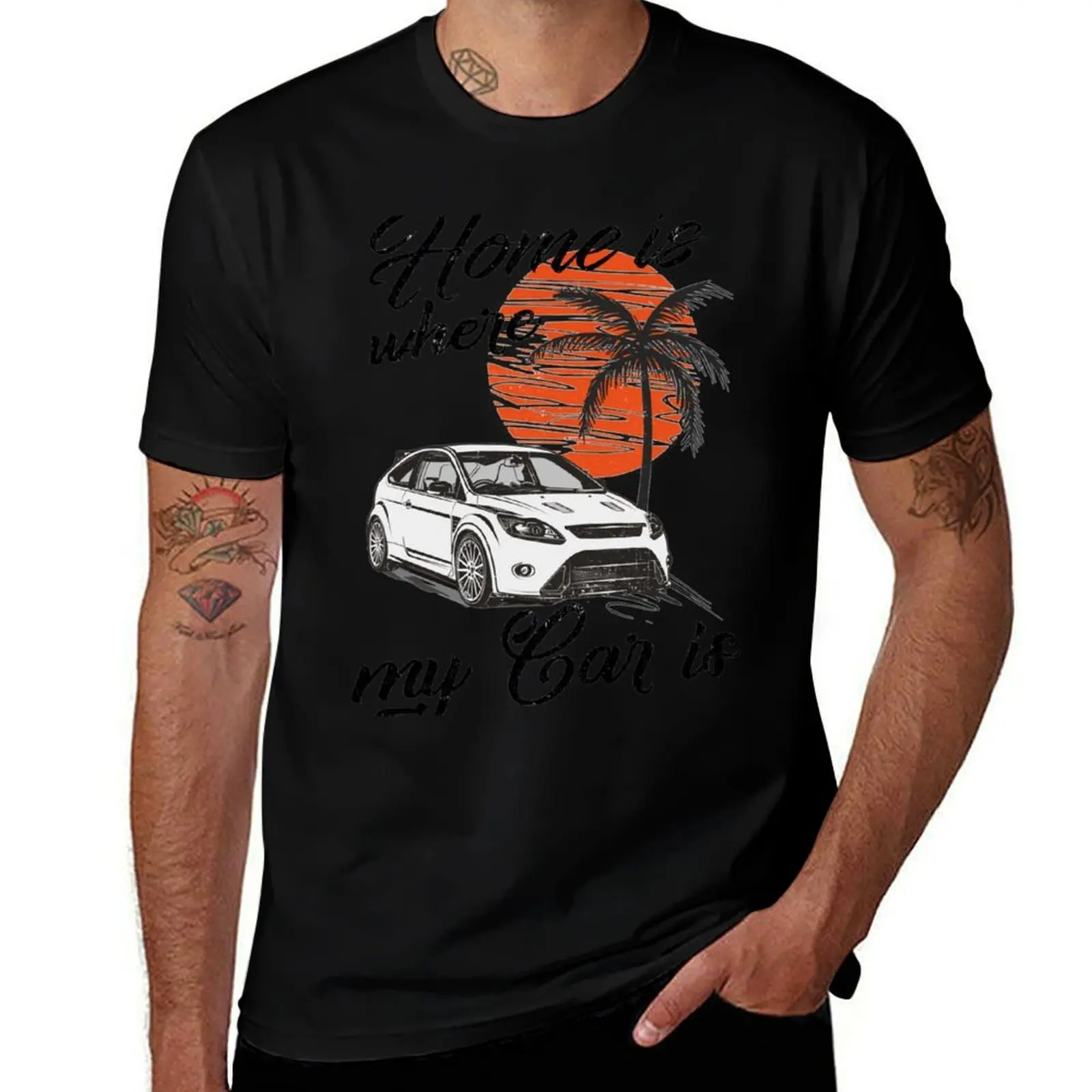 Focus 2 RS _amp_ quot_ home is where my car is _amp_ quot_ T-Shirt Ultra Soft Breathable Tee Top T-Shirt