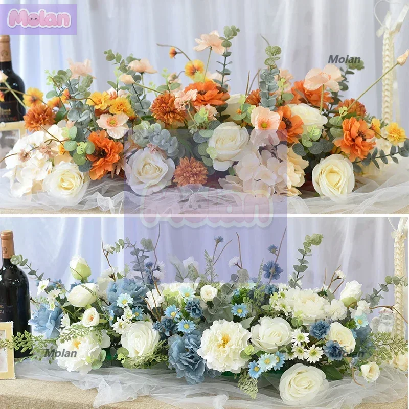 

Hotel restaurant table flower birthday banquet table ornament sign-in table decoration simulation silk flower