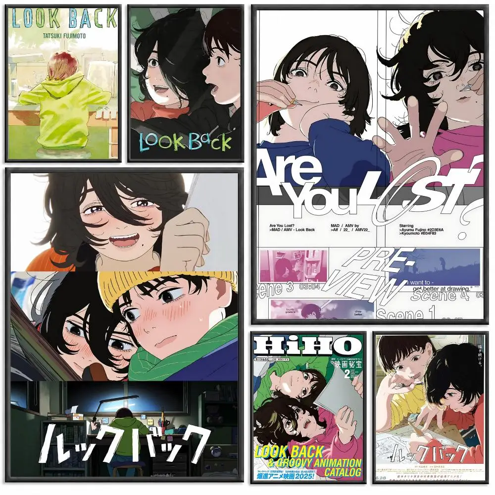 Anime Look Back Poster Modern PP Paper Wall Decorative for Cafe Office Bar Home Wall Decor Gift