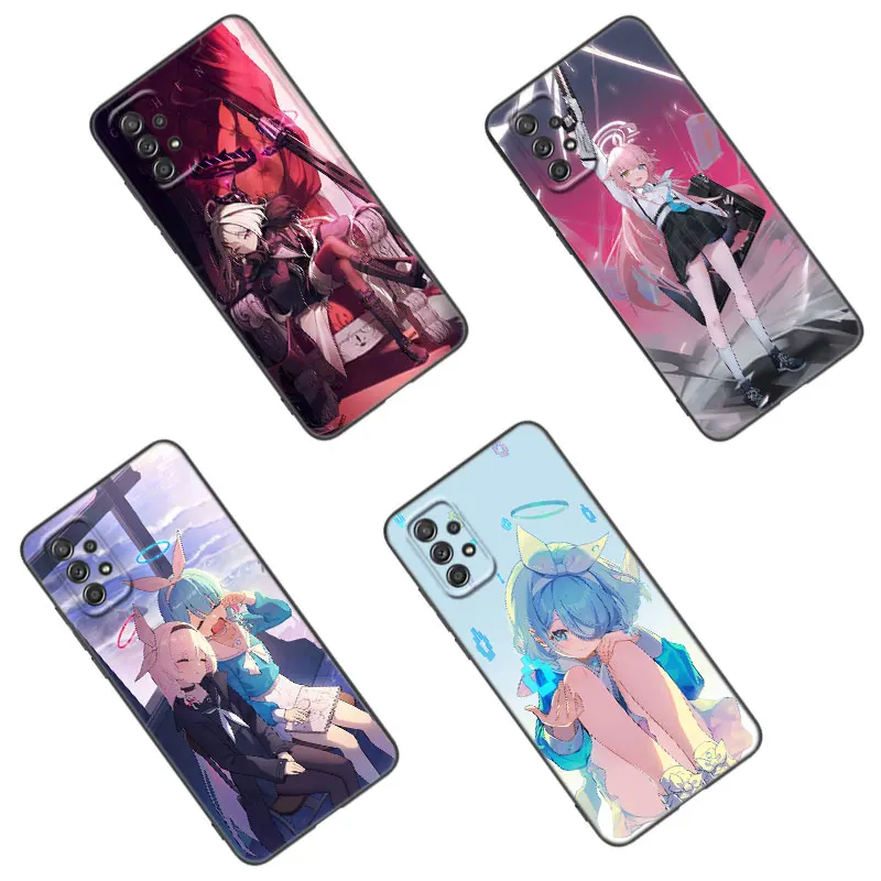 Blue Archive Game Phone Case For Samsung A13 A22 A24 A32 A23 A25 A34 A35 A52S A53 A54 A55 A73 5G A12 A14 A15 A31 A33 A50 A51 A72