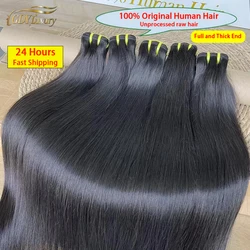 Fasci di capelli grezzi vietnamiti 12A Fasci lisci Capelli umani al 100%. # 1B Estensioni dei capelli lisci neri naturali non trattati Tissage