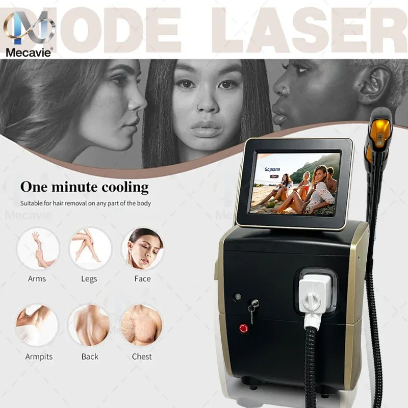 2026 High Power Diode Laser Hair Removal Device Epilator 4 Wavelength Diode Laser Machine Permanent Hair Removal Depliation