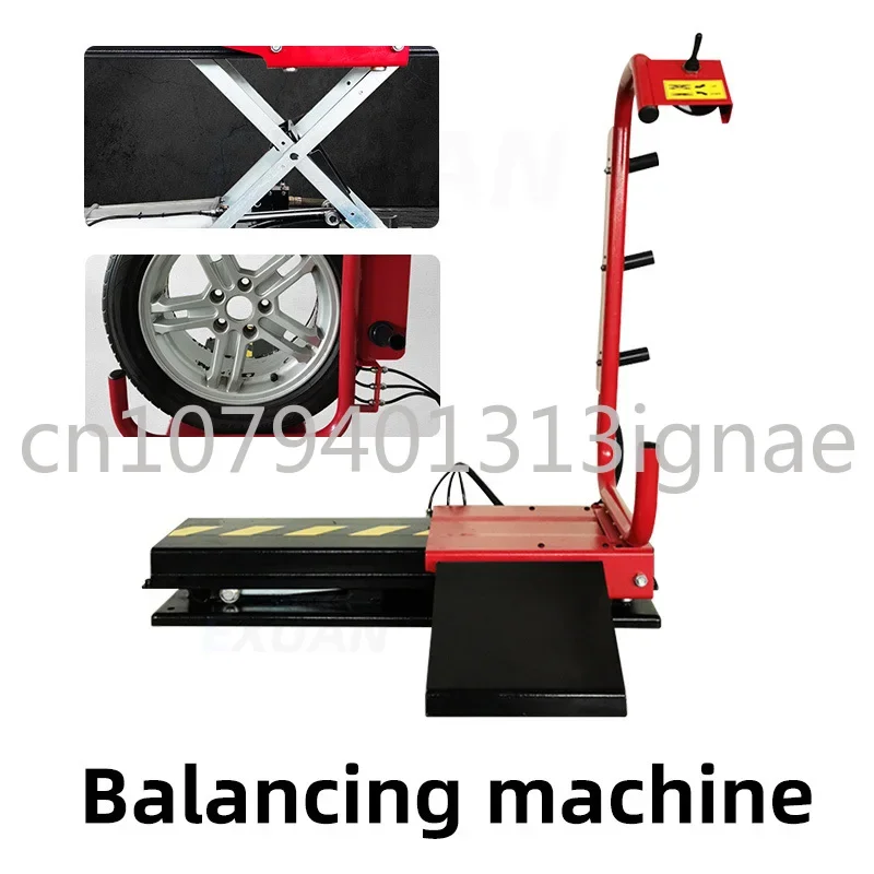 Pneumatic tire lifters for wheel balancing machines - Wheel movement handling tire lifters