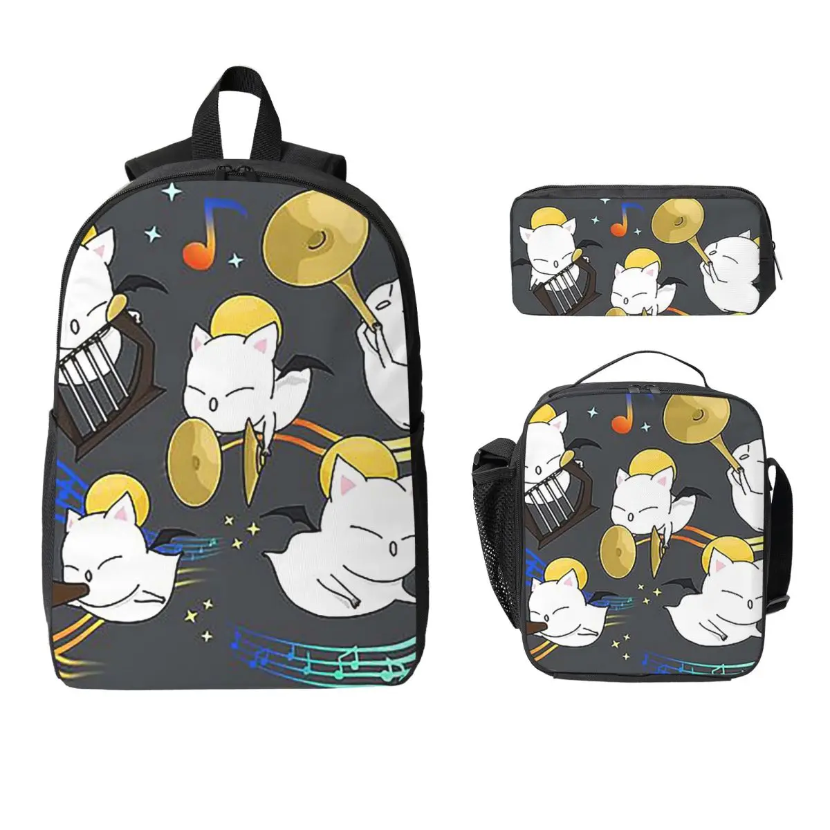 

The Primog Backpack Boys Girls BookBag School Bag Laptop Shoulder Bags 3ps Insulated Lunch Bag Pencil Case