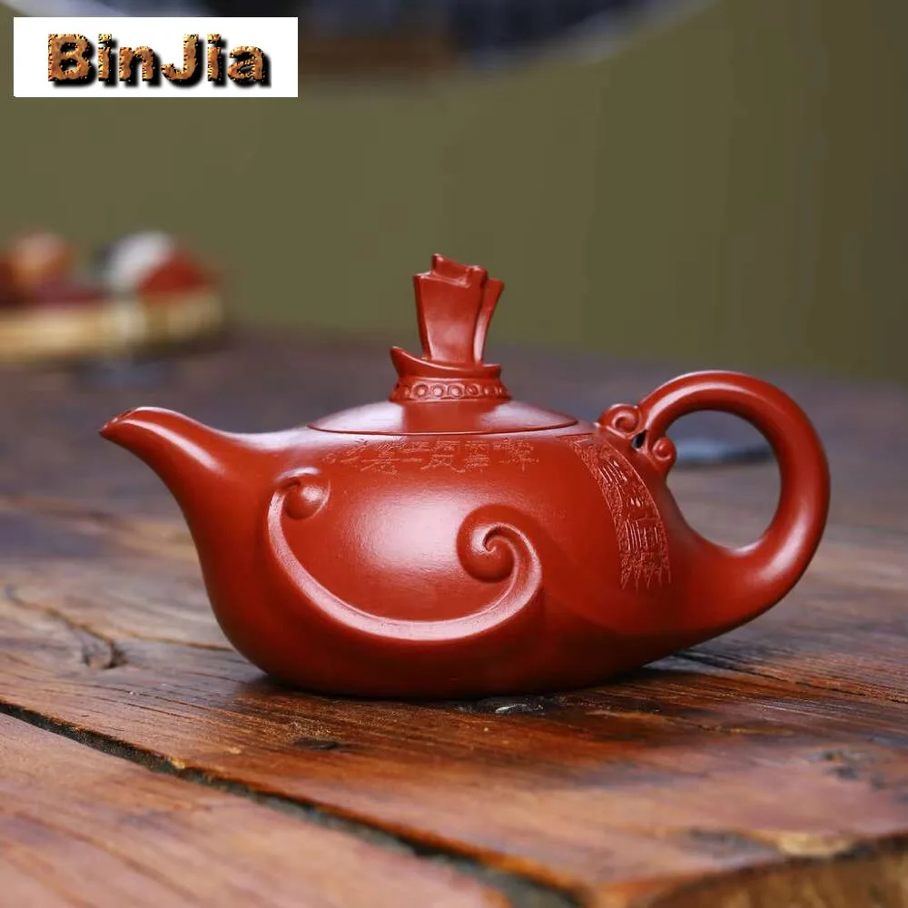

200 мл чайник красоты Dahongpao Yixing, чайники из необработанной руды, ручная работа, фиолетовая глина, китайская церемония, посуда для питья, принадлежности для напитков