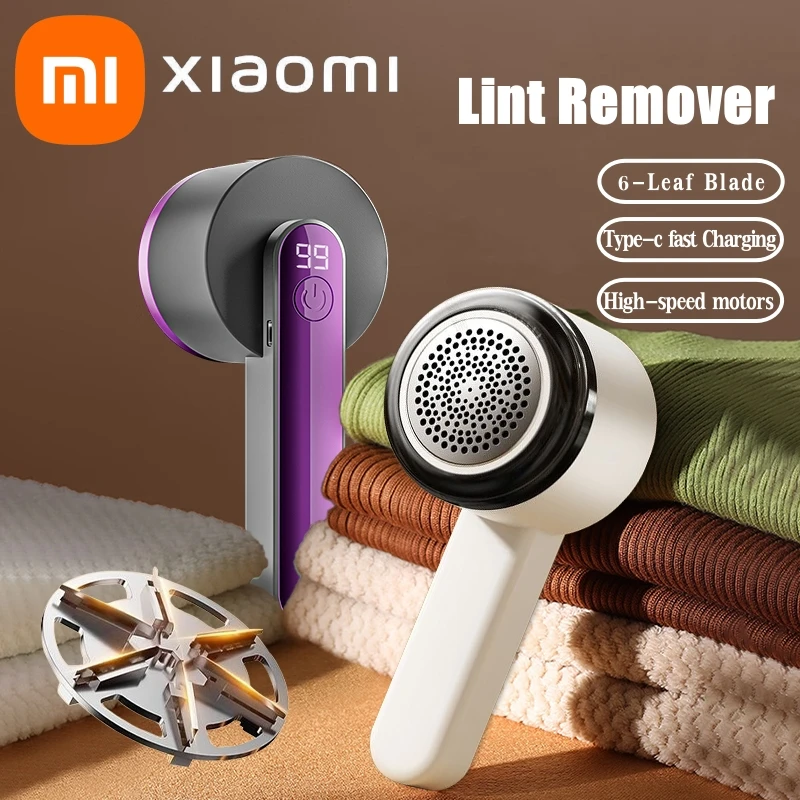 Xiaomi mijia portátil removedor de fiapos elétrico aparador bola cabelo inteligente led display digital tecido barbeador carregamento usb rápido agregado familiar