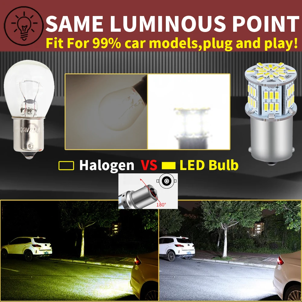 2pcs Canbus P21W BA15S 1156 LED Reverse Light DRL For Skoda Superb Octavia 2 MK2 A5 VW Passat B7 T5 T5.1 T6 SEAT LEON 3 MK3