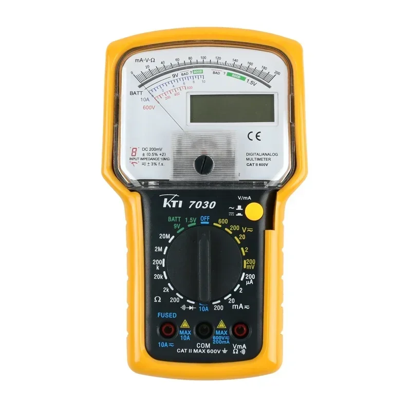 KT7030 Multifunction Handheld high-precision Pointer Multimeter Digital Analog Multimeter 2 in 1 Dual Display Multimeter Tester
