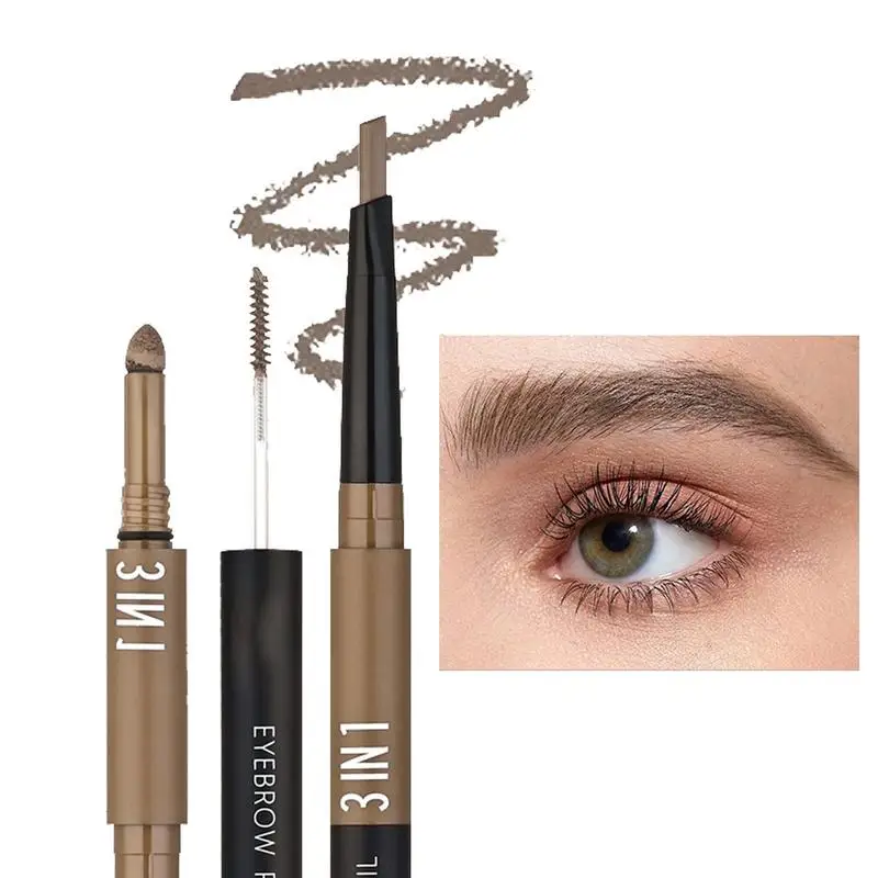 2 Head Eyebrow Pencil Long Lasting Waterproof 5 Colors Eye Brow Pen Ultra Fine Eyebrow Pencil Black Blonde Brown Eye Brow Makeup