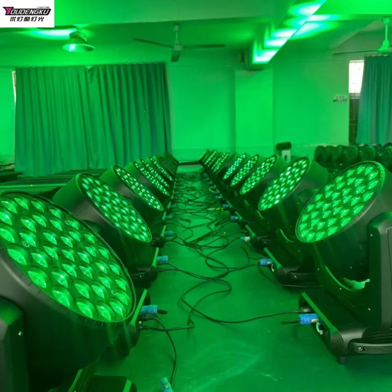 6 pieces Moving head beam zoom led 37x15W rgbw moving head pixel ring control dj equipment
