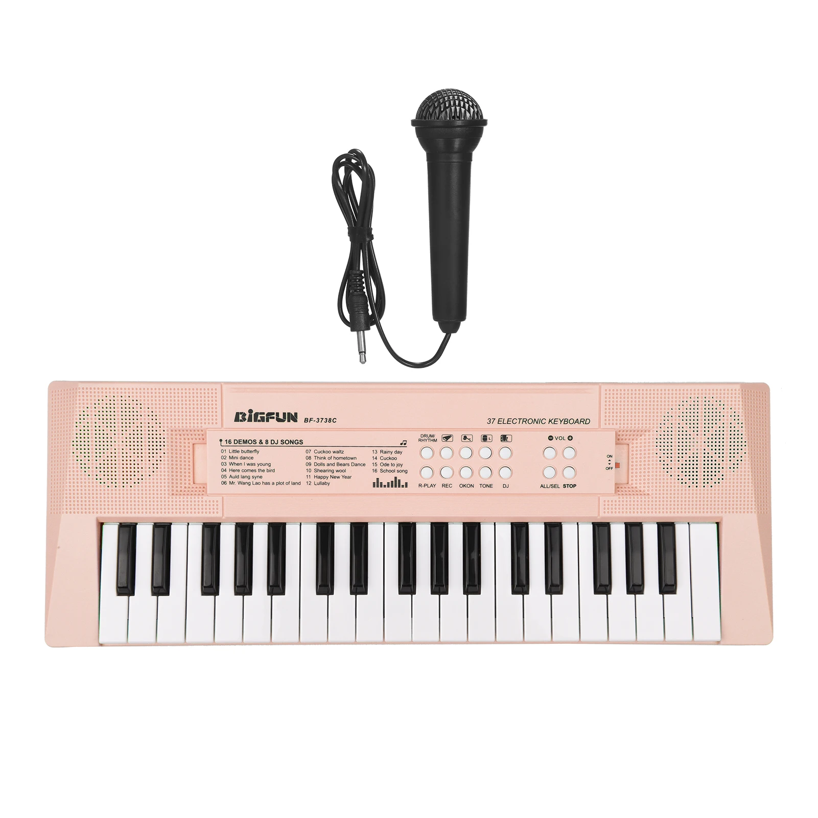 Teclado De Piano Infantil De 37 Teclas Recargable Con Micrófono – 2 Modos De Juego, Para Niñas Y Niños