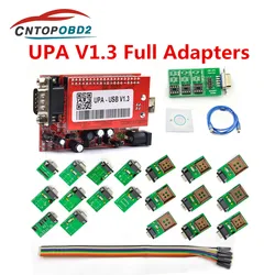 High Quality UPA USB Programmer V1.3 ECU Chip Tunning UPA with 1.3 eeprom With Full Adapter for Motorola upa Adapter Free Ship