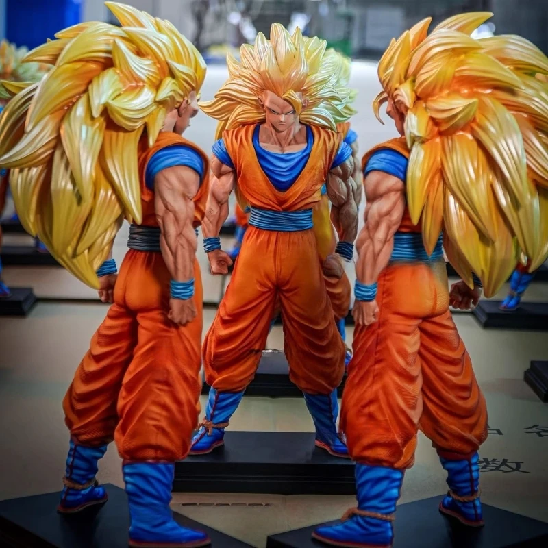 IN Stock JT Toys Ssj3 Goku Figurine Dragon Ball Anime Figure Son Goku Figurine Super Saiyan 3 Goku Figures Gk Statue Model Gift