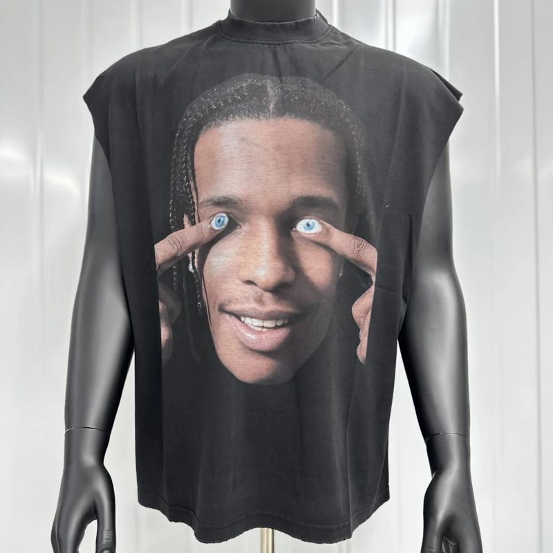 

2026 Black Men's Women's Loose Fitting Casual Cactus Jack T-Shirt High Quality Summer Round Neck Printed Tops