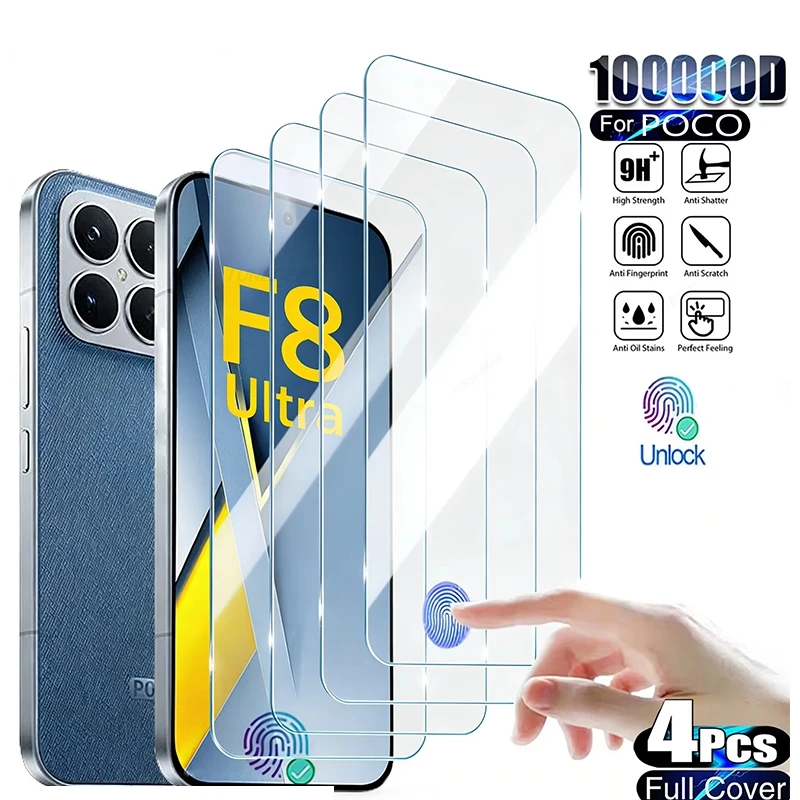 

For Poco F8 Ultra Tempered Glass Protective Full Screen Protector For Poco F8 F7 Pro F7 Ultra X8 Pro X8 Pro Max Glass Film