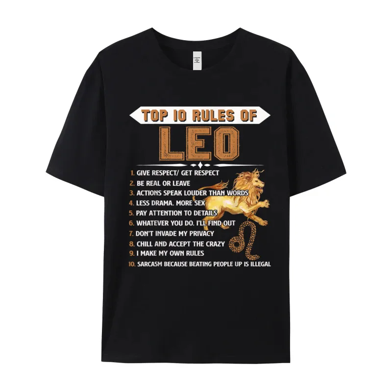 Leo Zodiac Birthday Gift Top Lovers Day Cotton Crewneck Tops & Tees Short Sleeve Graphic Tees Latest Birthday T Shirts