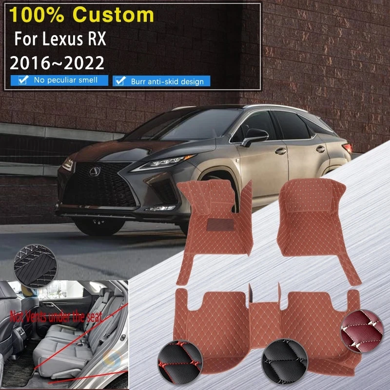 

Leather Car Floor Mats For Lexus RX 270 330 350 Rekusasu RX AL20 2016~2023 Anti-dirty Pads Car Mat Rugs Car Accessories Interior