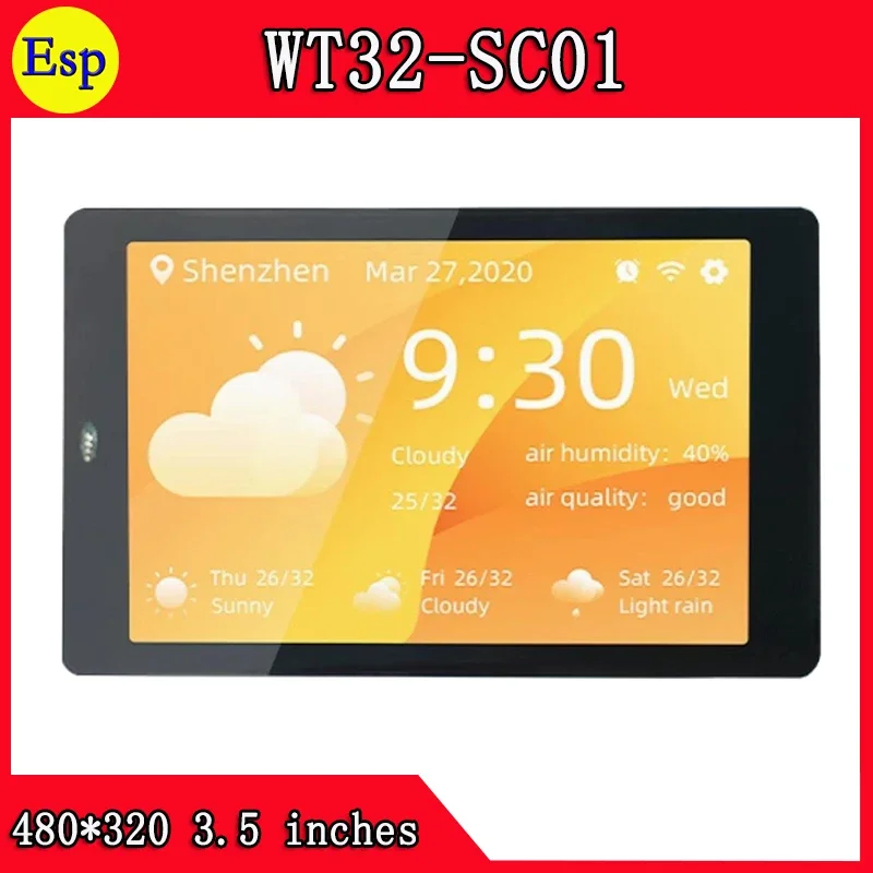 WT32-SC01 Plus Esp32 Ontwikkeling Board Met 3.5in 320X480 Capacitieve Multi-Touch Lcd-Scherm Ingebouwde Bluetooth Wifi