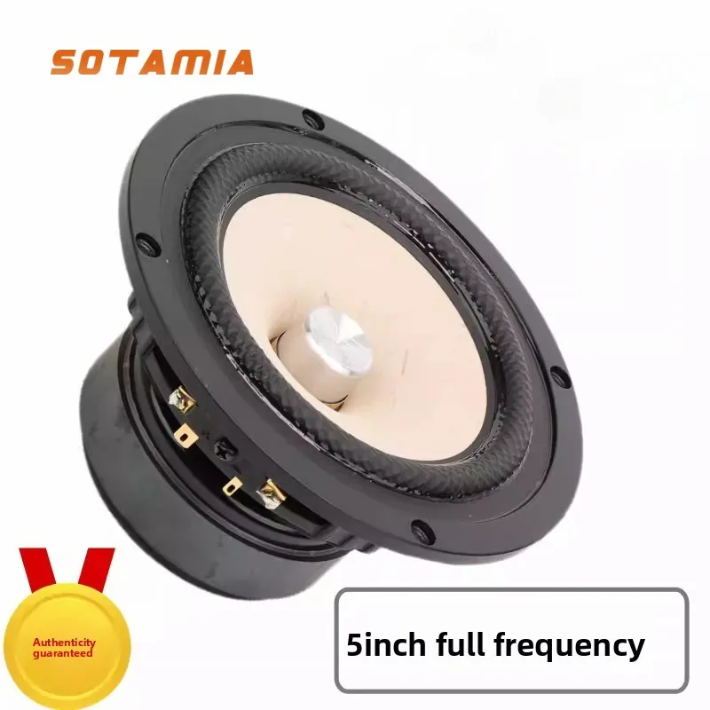 SOTAMIA 1 قطعة 5 بوصة كامل المدى المتكلم 8 أوم 60 واط ألياف الخيزران مركب مخروط كامل المدى المتكلم بلوتوث صندوق الصوت